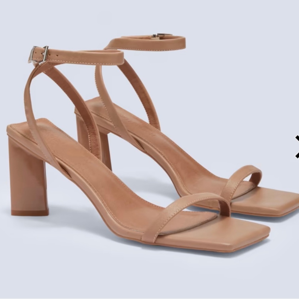 Nude Square Toe Heels Size 9